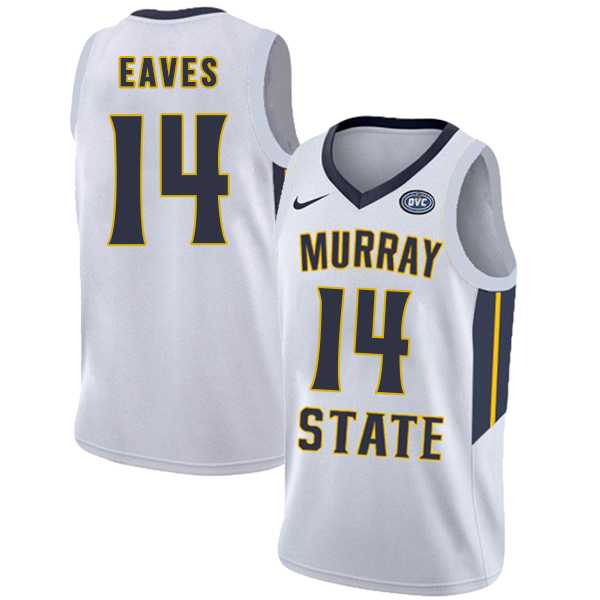 Murray State Racers #14 Jaiveon Eaves White College Basketball Jersey